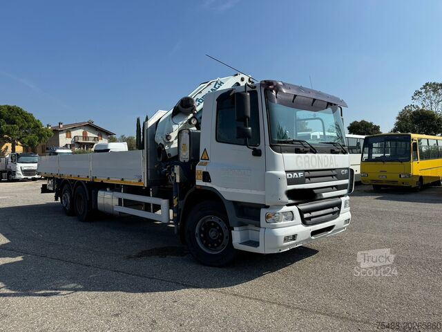 Flatbed + crane CORMACH 27.500 DAF CF 75-360 CASSONE+GRU CORMACH 27.500