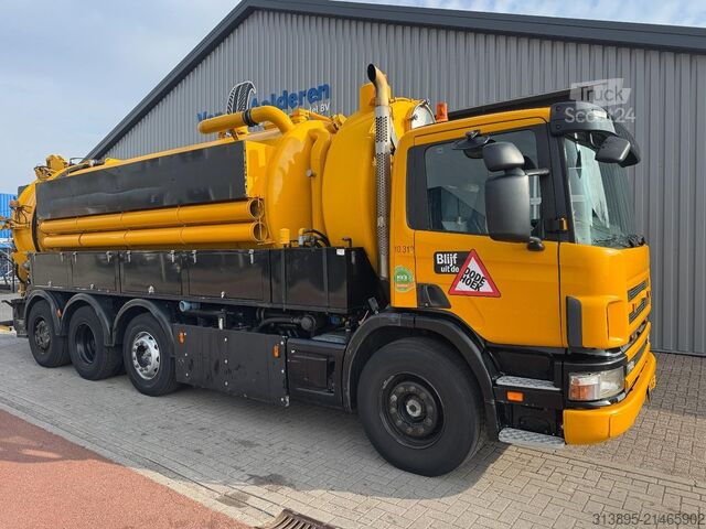 Saugfahrzeug Scania P114-340 8x2 Vacuüm- & HD-pump / Saug und Druck.