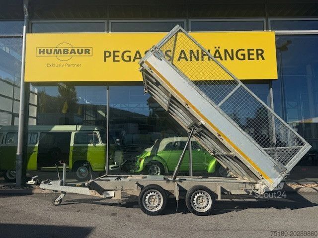 Tresidet tipvognstrailer EDUARD Dreiseitenkipper Anhänger 3,0toAlurampen E-Pumpe