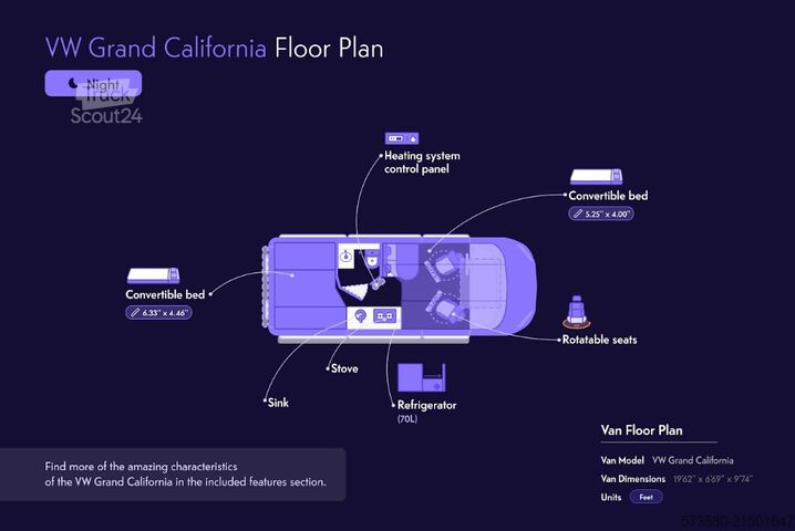 τροχόσπιτο αυτοκινούμενο Volkswagen California Coast 2.0 TDI | 2022 | Euro6 | Professioneller Verkäufer