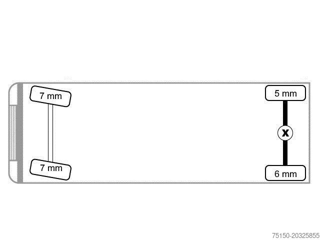 Tre-sidet tipbil MERCEDES-BENZ 1227 4x2 BB - Nr.: 374