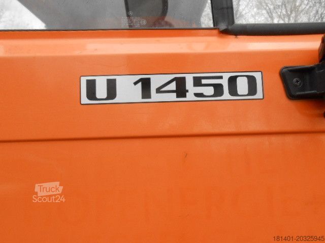 Camião basculante MERCEDES-BENZ U1450 427/11 mit Kran