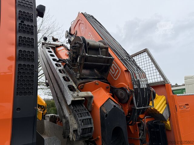 Flatbed truck MAN TGS 26.480 6X4H-2 Kran Fassi F310 18.50 Meter