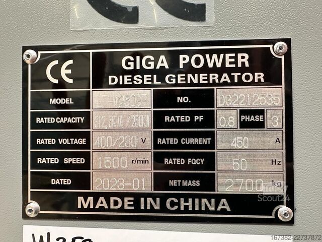 щебень Giga power LT-W250GF 312.5KVA silent set