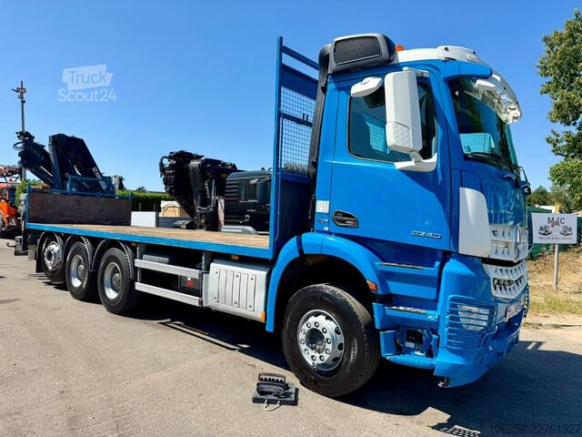 Plateforme de chargement ouverte Mercedes-Benz AROCS 3240 8x4 + CRANE X-HIPRO HIAB 192 E-4 (31...
