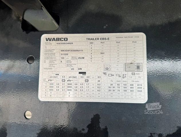 مقطورة نصفية مفتوحة مع قماش مشمع  Other KAESSBOHRER  MAXIMA   DRUM BRAKES     SLID