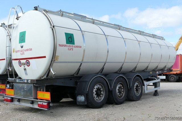 Tanker semitrailer MENCI SA 105, isoliert, 32m³, 4 Kammern, Alu-Felgen
