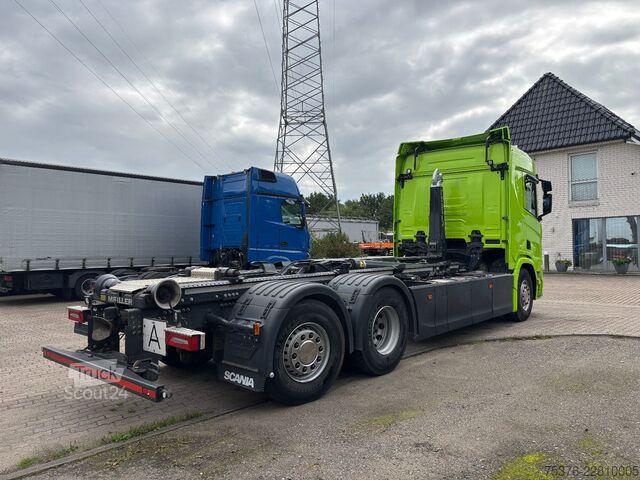 Camion benne à bras amovible SCANIA R460 Retarder Lift. Lenkachse Klima Meiller RS