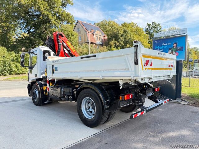 Camion-benne tricar IVECO Eurocargo 180-320 KRAN 14m FUNK KIPPER AHK