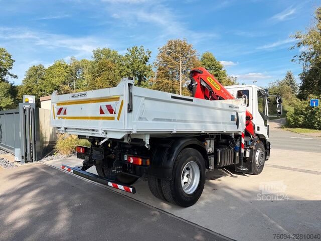 Grue montée sur camion IVECO Eurocargo 180-320 KRAN 14m FUNK KIPPER AHK