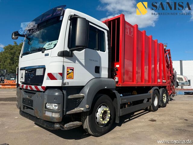 Сметовоз MAN TGS 28.320/6x2/ZÖLLER/Hecklader/Container/MEGA