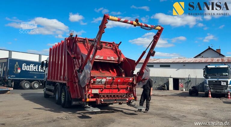 Сметовоз MAN TGS 28.320/6x2/ZÖLLER/Hecklader/Container/MEGA