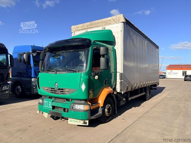 Camión plataforma con toldo RENAULT MIDLUM 290 DXI / SCHLAFKABINE / EURO 5