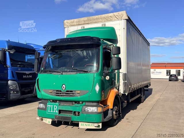 Camión plataforma con toldo RENAULT MIDLUM 290 DXI / SCHLAFKABINE / EURO 5