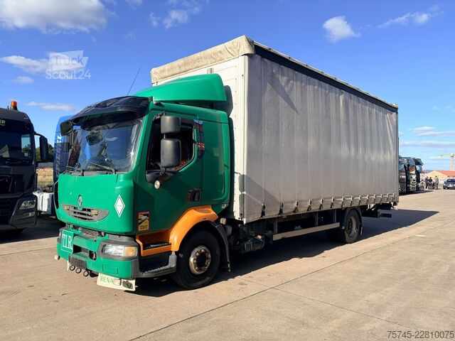 Camión plataforma con toldo RENAULT MIDLUM 290 DXI / SCHLAFKABINE / EURO 5
