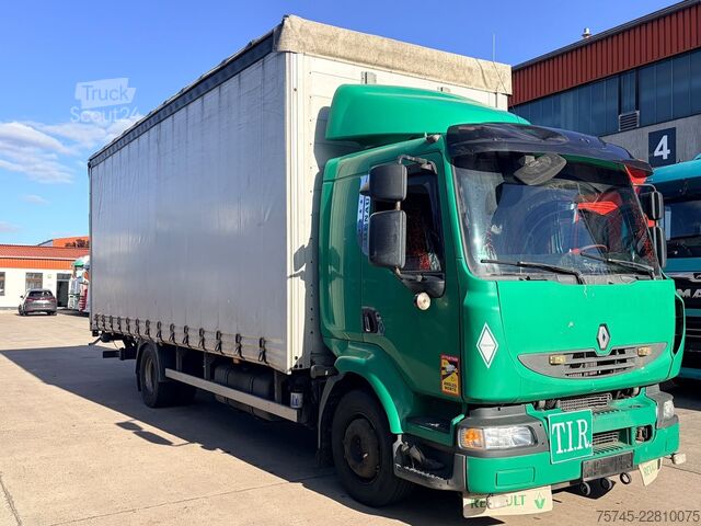 Camión plataforma con toldo RENAULT MIDLUM 290 DXI / SCHLAFKABINE / EURO 5