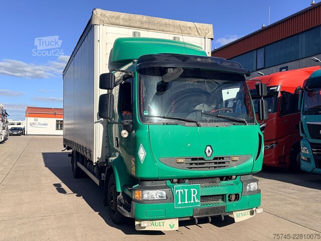 Camión plataforma con toldo RENAULT MIDLUM 290 DXI / SCHLAFKABINE / EURO 5