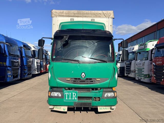 Camión plataforma con toldo RENAULT MIDLUM 290 DXI / SCHLAFKABINE / EURO 5