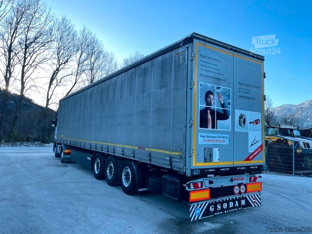 Ανοιχτό ημιρυμουλκούμενο με μουσαμά KÖGEL SN24 Tautliner 3 Achs Liftachse 6710Kg