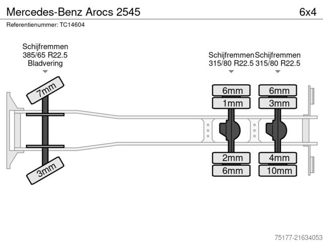 Container transportation Mercedes-Benz Arocs 2545