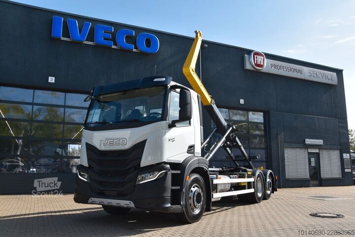 Camion benne à bras amovible IVECO X-WAY AD280X46Y-PS Abrollkipper PALFINGER HT20TE