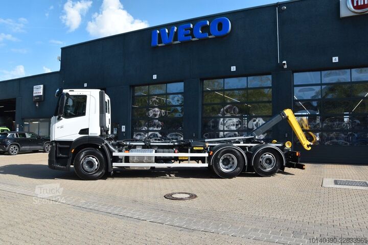 Camion benne à bras amovible IVECO X-WAY AD280X46Y-PS Abrollkipper PALFINGER HT20TE