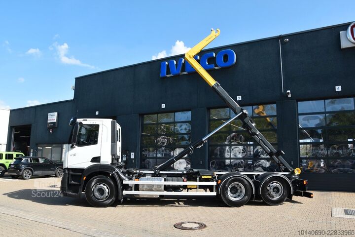 Camion benne à bras amovible IVECO X-WAY AD280X46Y-PS Abrollkipper PALFINGER HT20TE