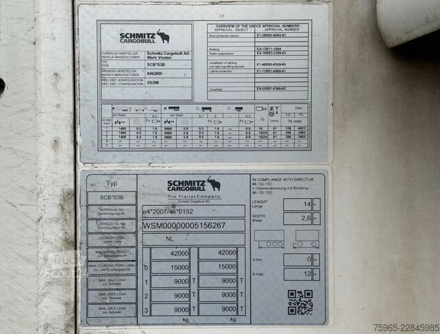 Рефрижераторный полуприцеп SCHMITZ CARGOBULL SCB*S3B THERMO KING SLXi300 FLOWERWIDE 270 CM HI
