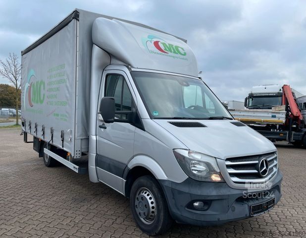 Samochód dostawczy z plandeką MERCEDES-BENZ Sprinter 519 CDI Pritsche/ Autom./ AC/ org. KM