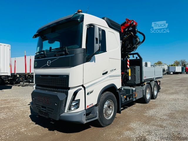 LKW mit Pritsche (offen) VOLVO FH500 6x4mit Fassi F545 2.27 JIB Winde sofort