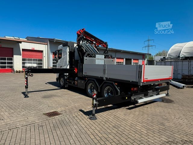 LKW mit Pritsche (offen) VOLVO FH500 6x4mit Fassi F545 2.27 JIB Winde sofort