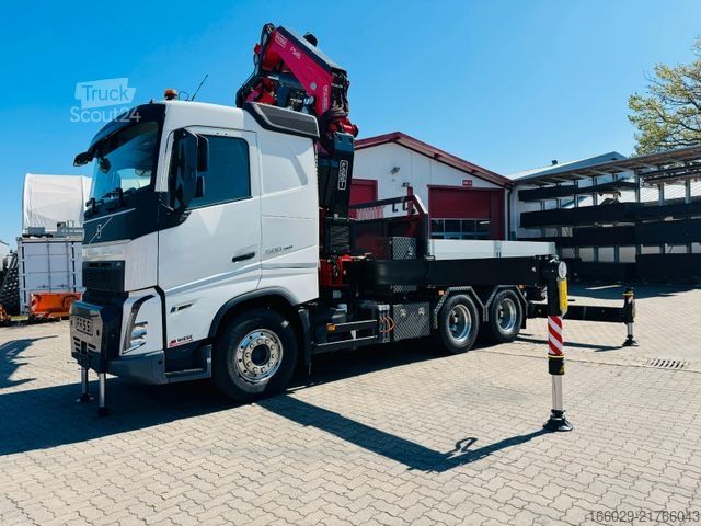 Camión de carga pesada VOLVO Volvo FH500 6x4 mit Fassi F545 Kran JIB Winde so