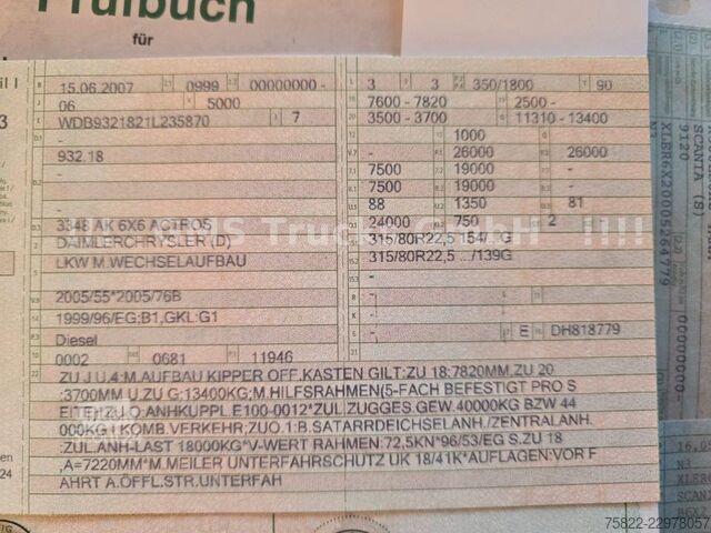 Tristrani prekucnik MERCEDES-BENZ Actros 3348 / 6X6 ALLRAD/Full Steel/ EPS 3 Pedal