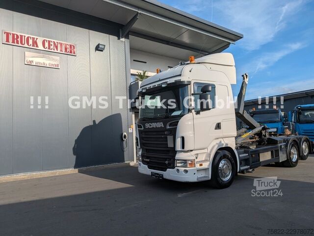 Tovornjak s kavljem za kontejnerje SCANIA R500 V8 / Manual / TOP ZUSTAND / German