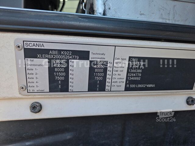 Tovornjak s kavljem za kontejnerje SCANIA R500 V8 / Manual / TOP ZUSTAND / German
