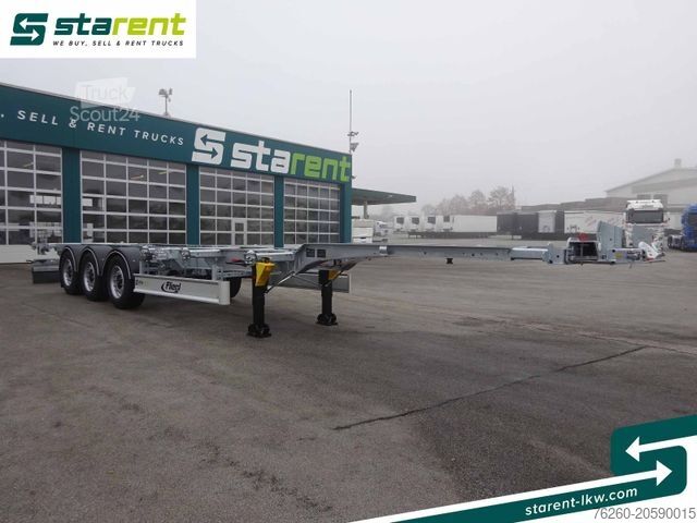 Değişebilir kasalı yarı römork FLIEGL Containerchassis ADR, 1x20/2x20/1x30/1x40/1x45