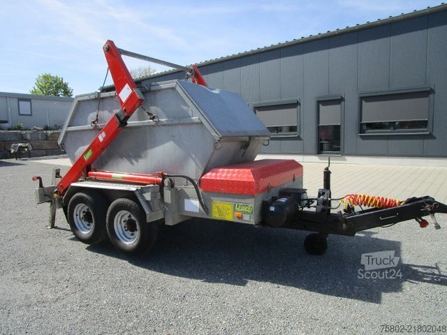 Rulonvežis priekaba UNSINN FZ-TECHNIK Absetzcontainer Anhänger+Teleskop+Deckelmulde