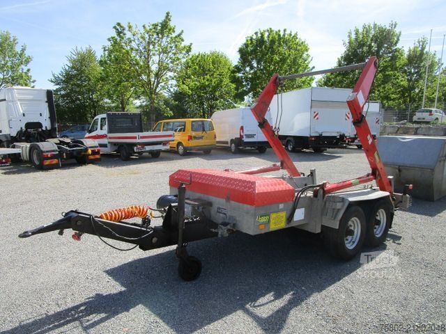 Rulonvežis priekaba UNSINN FZ-TECHNIK Absetzcontainer Anhänger+Teleskop+Deckelmulde