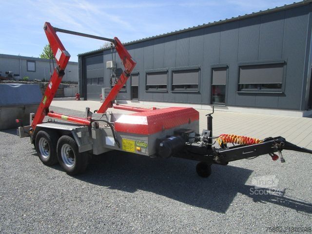 Rulonvežis priekaba UNSINN FZ-TECHNIK Absetzcontainer Anhänger+Teleskop+Deckelmulde