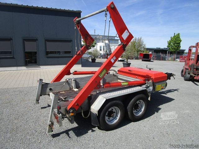 Rulonvežis priekaba UNSINN FZ-TECHNIK Absetzcontainer Anhänger+Teleskop+Deckelmulde