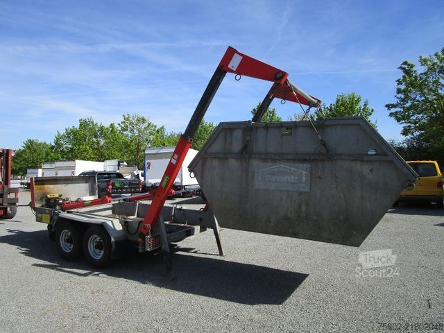 Rulonvežis priekaba UNSINN FZ-TECHNIK Absetzcontainer Anhänger+Teleskop+Deckelmulde