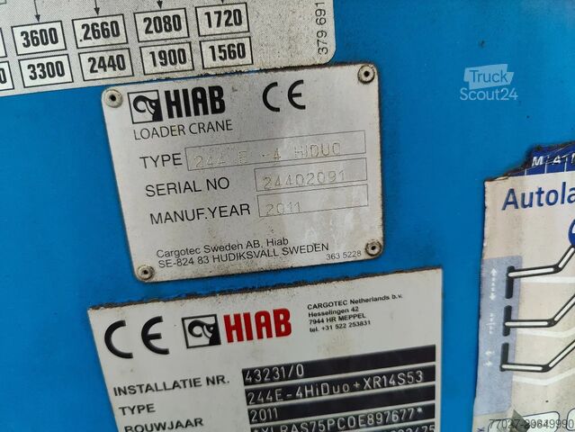 Sistema de braço de gancho Scania P360 8x2 Tridem container Crane HIAB 244