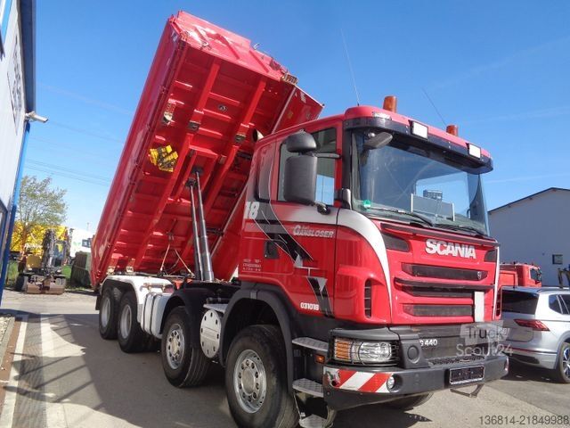 Trīspusējs kravas pašizgāzējs SCANIA G 440 BB 8x4 Meiller Bordmatik AHK Retarder
