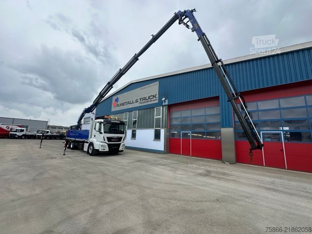 Camião de plataforma MAN 26.480 TGS BLL 6x2 Palfinger PK 34.002 SH FlyJib