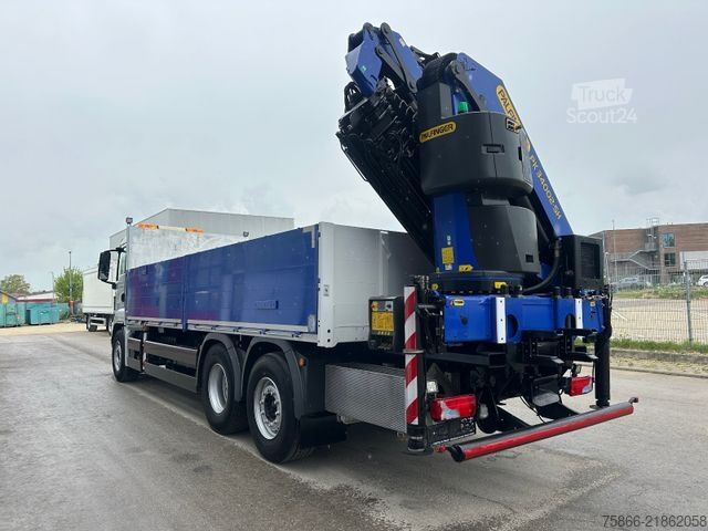 Camião de plataforma MAN 26.480 TGS BLL 6x2 Palfinger PK 34.002 SH FlyJib