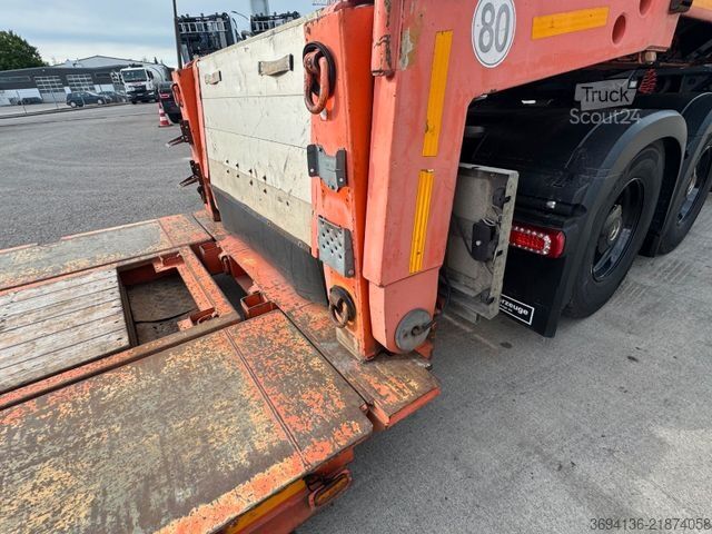 Lavbygd semitrailer GOLDHOFER STZ-VL-2-24/80A Flachbett abfahrbarer Hals