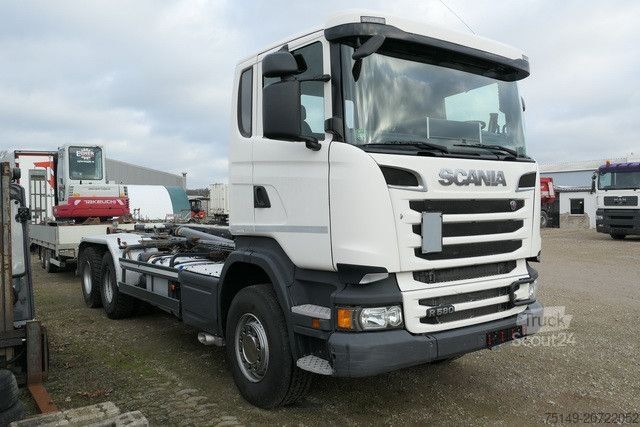 Kroklastbil SCANIA R 580 6x4, V8-Motor, Meiller RS21, Retarder, AC