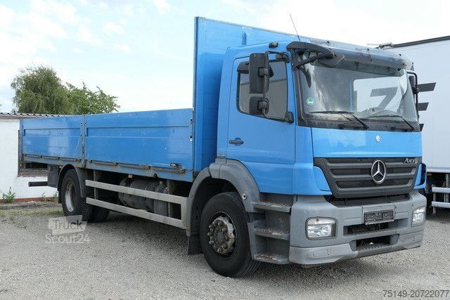 Lastbil med flak MERCEDES-BENZ 1833 L Axor 4x2, 7.200mm lang, AHK, Gerüst,Klima