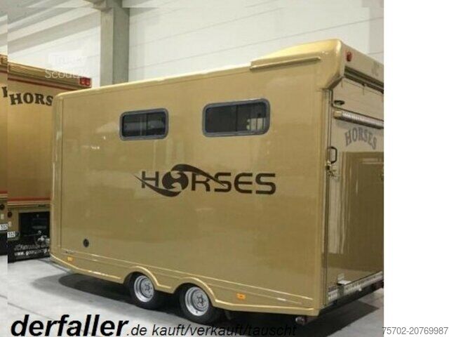 Gyvulių priekaba Steinsberger 3-Pferdeanhänger mit Wohnung