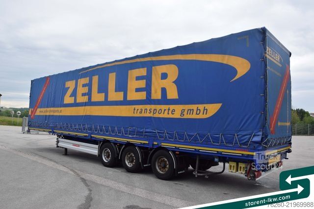 Semirremolque abierto con toldo Hangler Megatrailer Schräglader Coil Bordwand